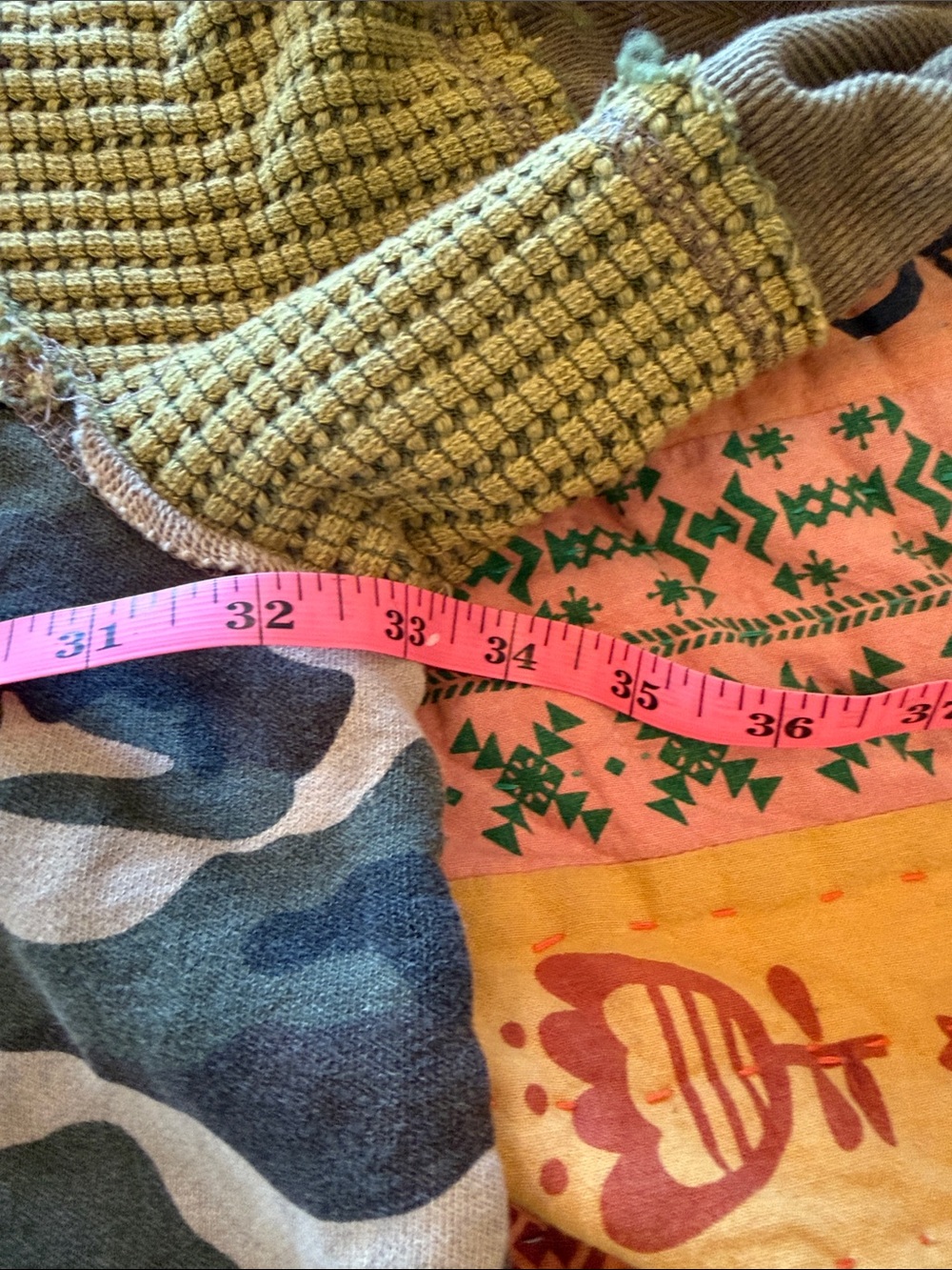POL Olive and Camo Patchwork Hoodie - Picture 4 of 5